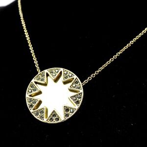 House of Harlow Rhinestone Starburst Necklace Gold Tone Celestial Coachella